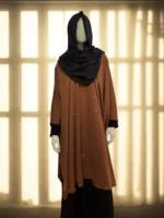 Stone Work Cape Dubai Cherry Material . Non Transparent Free Size - Image 2