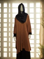 Stone Work Cape Dubai Cherry Material . Non Transparent Free Size
