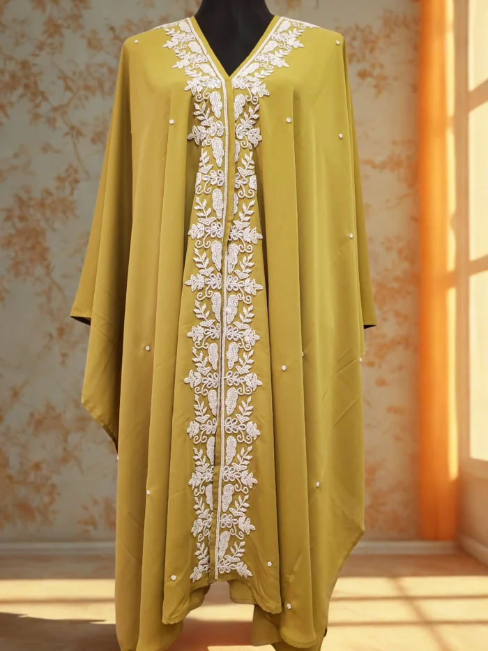 Free size non-transparent embroidered cape