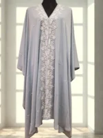 Free size non-transparent embroidered cape for women
