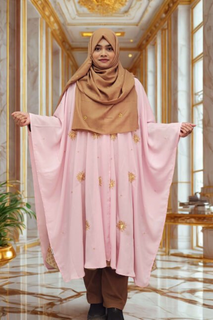 Best selling rigged cape collection made from non-transparent georgette fabric.