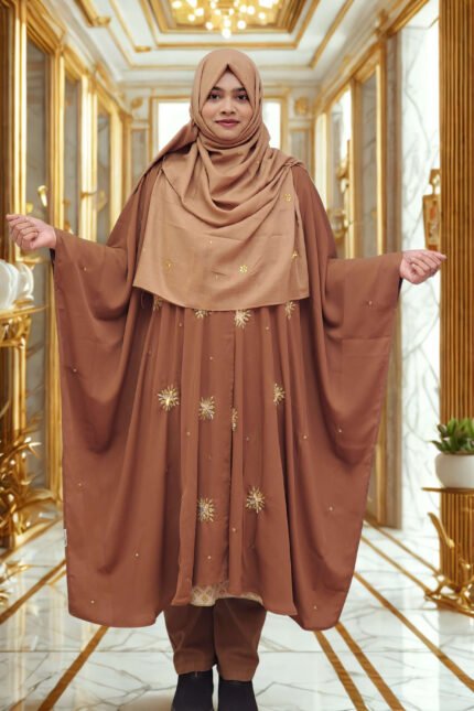 Cart - Abaya and Gown 1 Best selling rigged cape collection made from non-transparent georgette fabric.