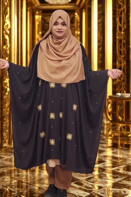 Best selling rigged cape collection made from non-transparent georgette fabric.