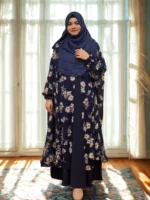 Georgette Print Cape Free Size and Semi Transparent with Frills at the Bottom. - Image 2