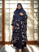 Georgette Print Cape Free Size and Semi Transparent with Frills at the Bottom.
