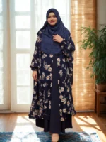 Georgette Print Cape Free Size and Semi Transparent with Frills at the Bottom. - Image 3