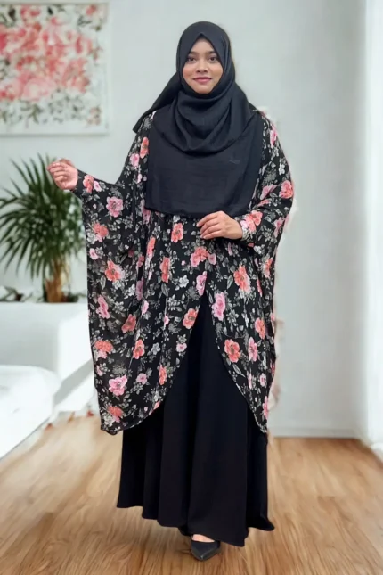 Free Size Cape | Made of Soft Transparent Georgette Material.