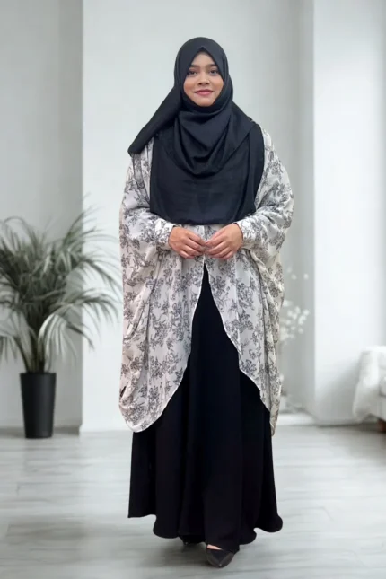 Cart - Abaya and Gown 2 Free size cape made of soft transparent georgette material