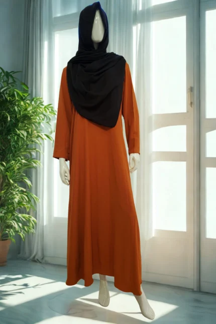Discover our Premium Imported CY Fabric One-Part Borkha, featuring full sleeves and buttoned cuffs. This non-transparent modest wear is designed for comfort and style!