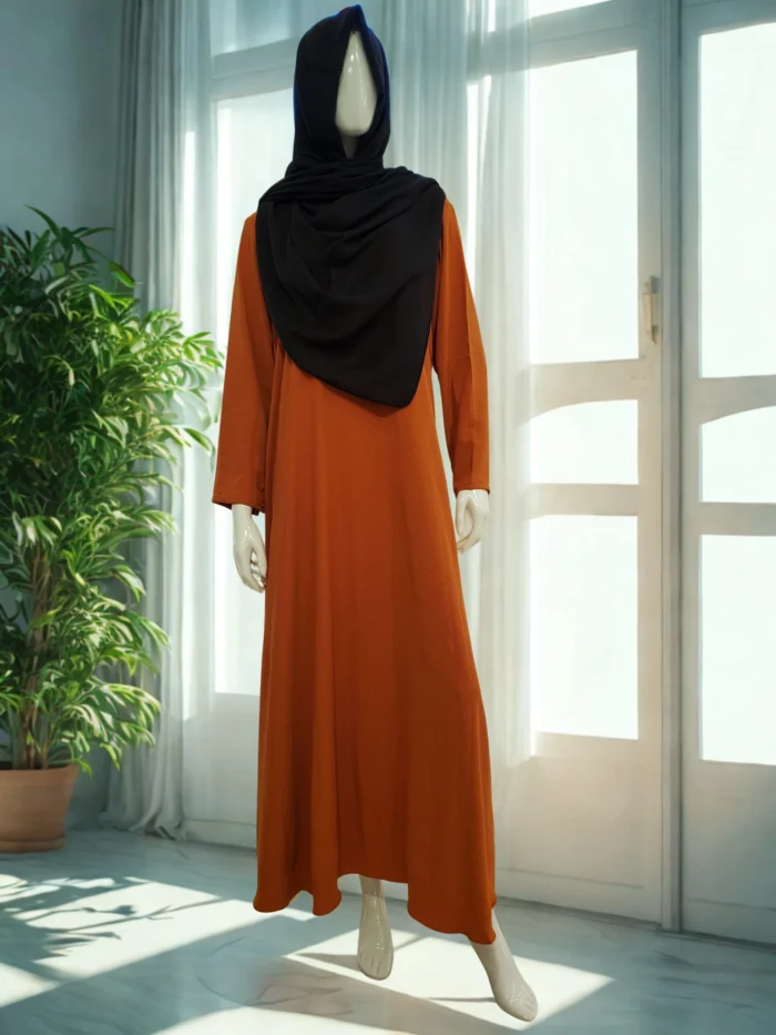 Discover our Premium Imported CY Fabric One-Part Borkha, featuring full sleeves and buttoned cuffs. This non-transparent modest wear is designed for comfort and style!