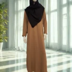 Discover our Premium Imported CY Fabric One-Part Borkha, featuring full sleeves and buttoned cuffs. This non-transparent modest wear is designed for comfort and style!