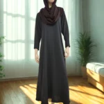 Discover our Premium Imported CY Fabric One-Part Borkha, featuring full sleeves and buttoned cuffs. This non-transparent modest wear is designed for comfort and style!