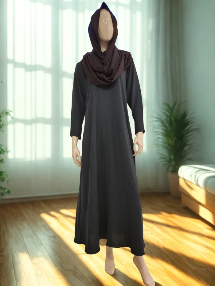 Discover our Premium Imported CY Fabric One-Part Borkha, featuring full sleeves and buttoned cuffs. This non-transparent modest wear is designed for comfort and style!