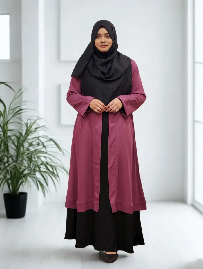 Dubai Cherry Georget. It is elegant, modest, and comfortable—ideal for casual wear and other special occasions.
