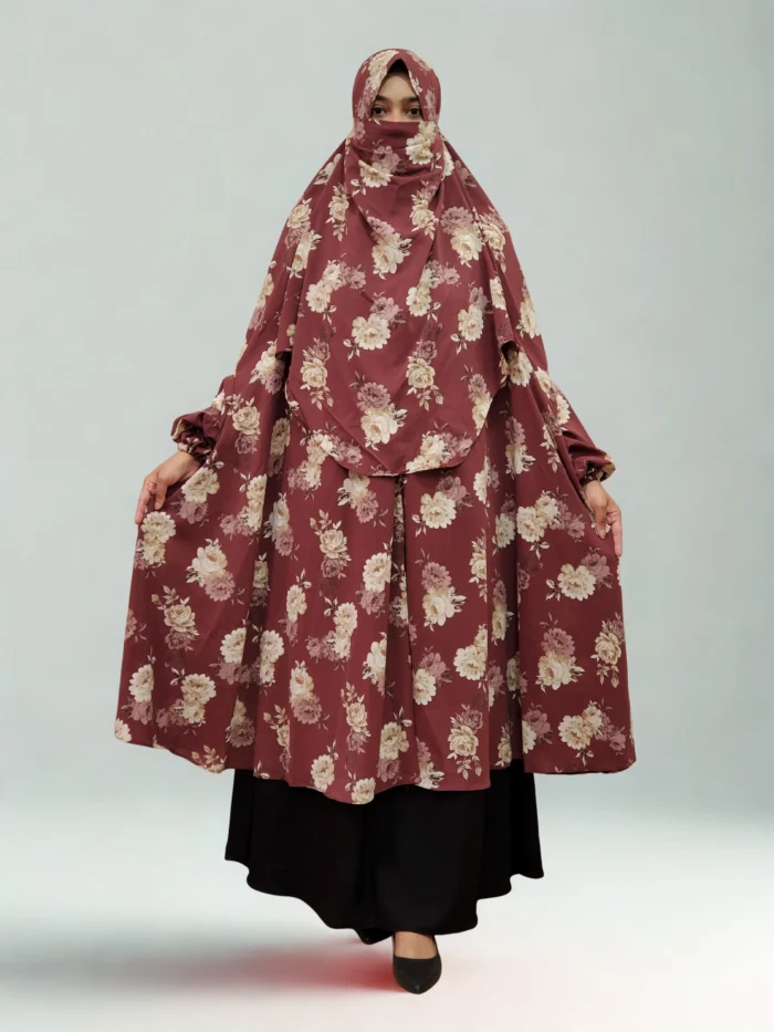Lightweight Alex Material Khimar with Niqab Attachment