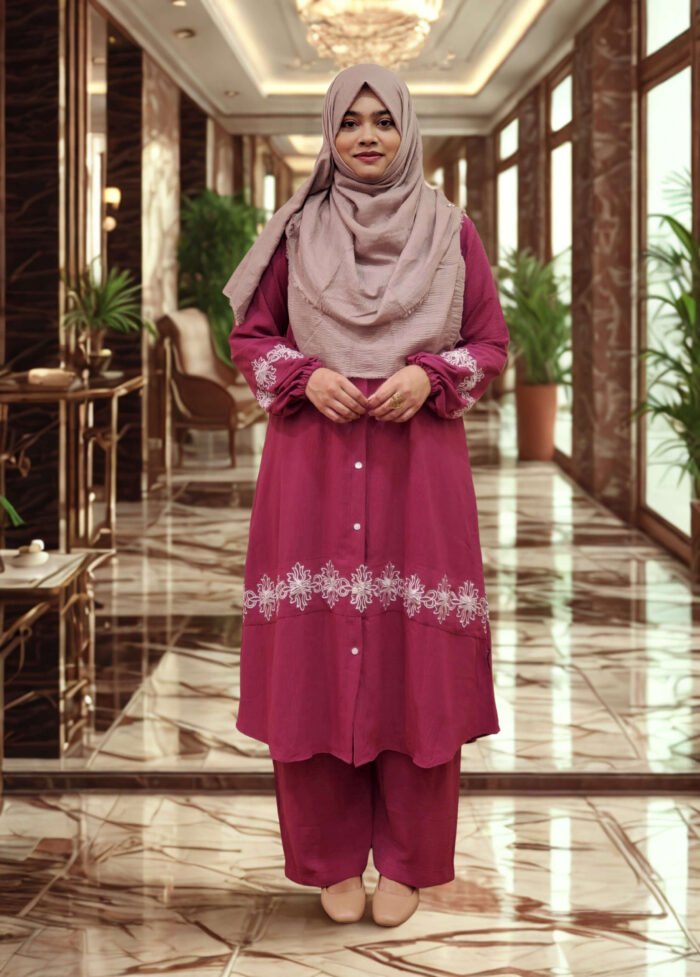 Comfortable embroidered kurti set – CY fabric