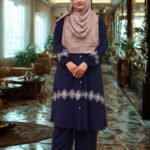 CY material embroidery kurti set – modest and stylish look