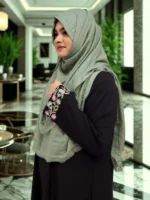 "Black BMW embroidered Borkha with elegant hand and bottom embroidery"