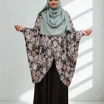 For modest fashion, a lightweight, daily-wear cape with a locked side profile