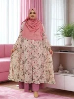 Lightweight, summertime Fusion Cape made of transparent georgette