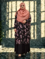 Premium georgette round cape, free size, transparent with an open side profile.
