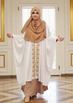 Free size karchupi cape made of non-transparent Dubai cherry material