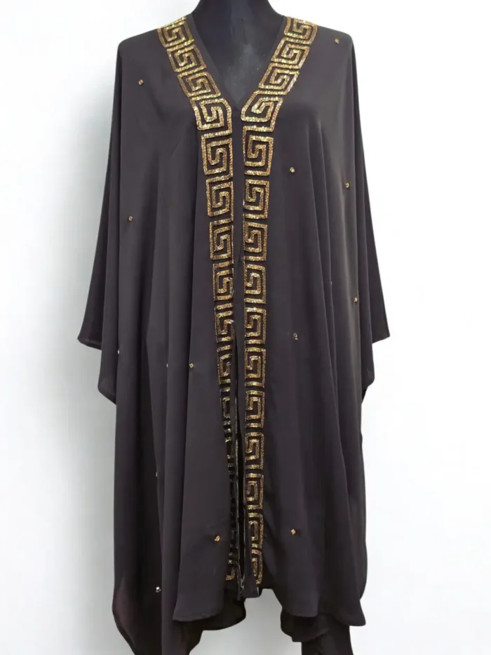 Non-transparent free-size dubai cherry cape with perfect rigging details