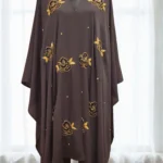 Elegant free size cape made of Dubai cherry fabric