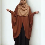 Non-transparent Dubai georgette cape with stones Work.