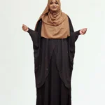 Non-Transparent dubai charry georgette cape with stone details for modest wear