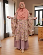 Premium georgette round cape in free size with transparent and stylish layering wear for women