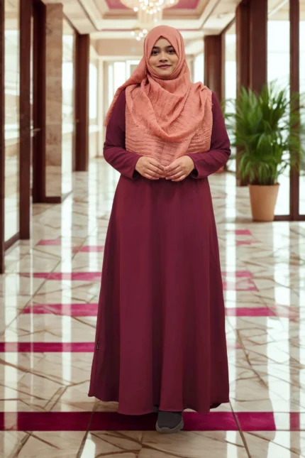 Non-transparent, one-part borkha made from imported Dubai CY fabric.