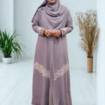 Gorgeous kimono with embroidery and pearl work on soft georgette fabric.