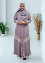 Gorgeous kimono with embroidery and pearl work on soft georgette fabric.