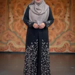 Premium black kimono with intricate rigging details