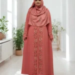 Non-transparent kimono. Unique Karchupi work. Made with diamond georgette material.