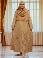 Exclusive summer-friendly kimono with dense embroidery on hands, front, and back