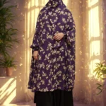 Summer-friendly Alex fabric khimar with a niqab attachment in a free size.