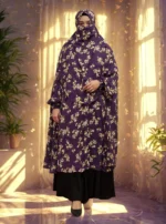 Summer-friendly Alex fabric khimar with a niqab attachment in a free size.