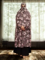 Comfortable khimar in Alex material with niqab attachment.