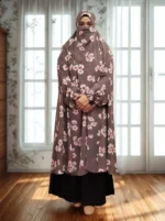 Comfortable khimar in Alex material with niqab attachment.
