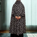 A luxurious linen khimar's own modest wear – linen linen with freeness and flimsy folds.