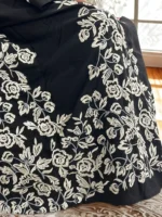 Summer-Friendly Embroidered Borkha – Non-Transparent BMW Fabric, Perfect for Events & Daily Wear - Image 2