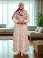 Lightweight double part gown for everyday wear