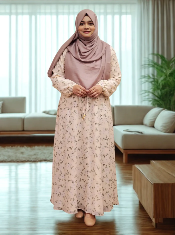 Lightweight double part gown for everyday wear