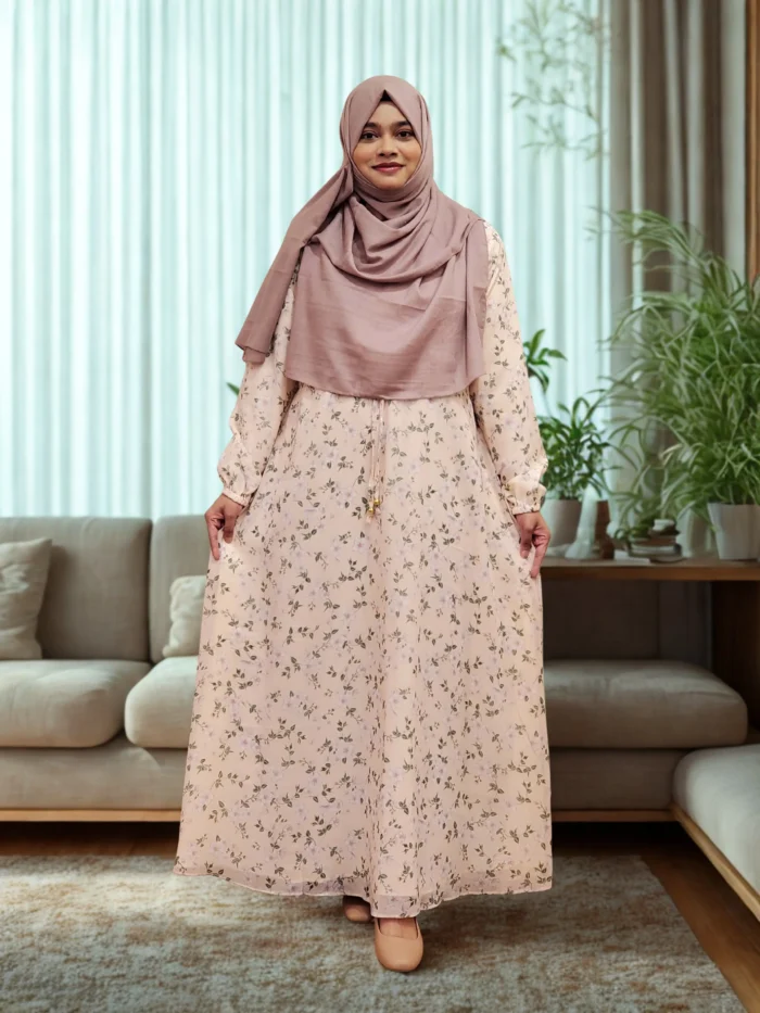 Lightweight double part gown for everyday wear