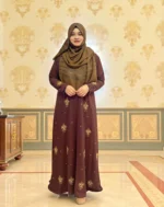 হস্তনির্মিত কারচুপি কিমোনো। নরম হীরার জর্জেট দিয়ে তৈরি