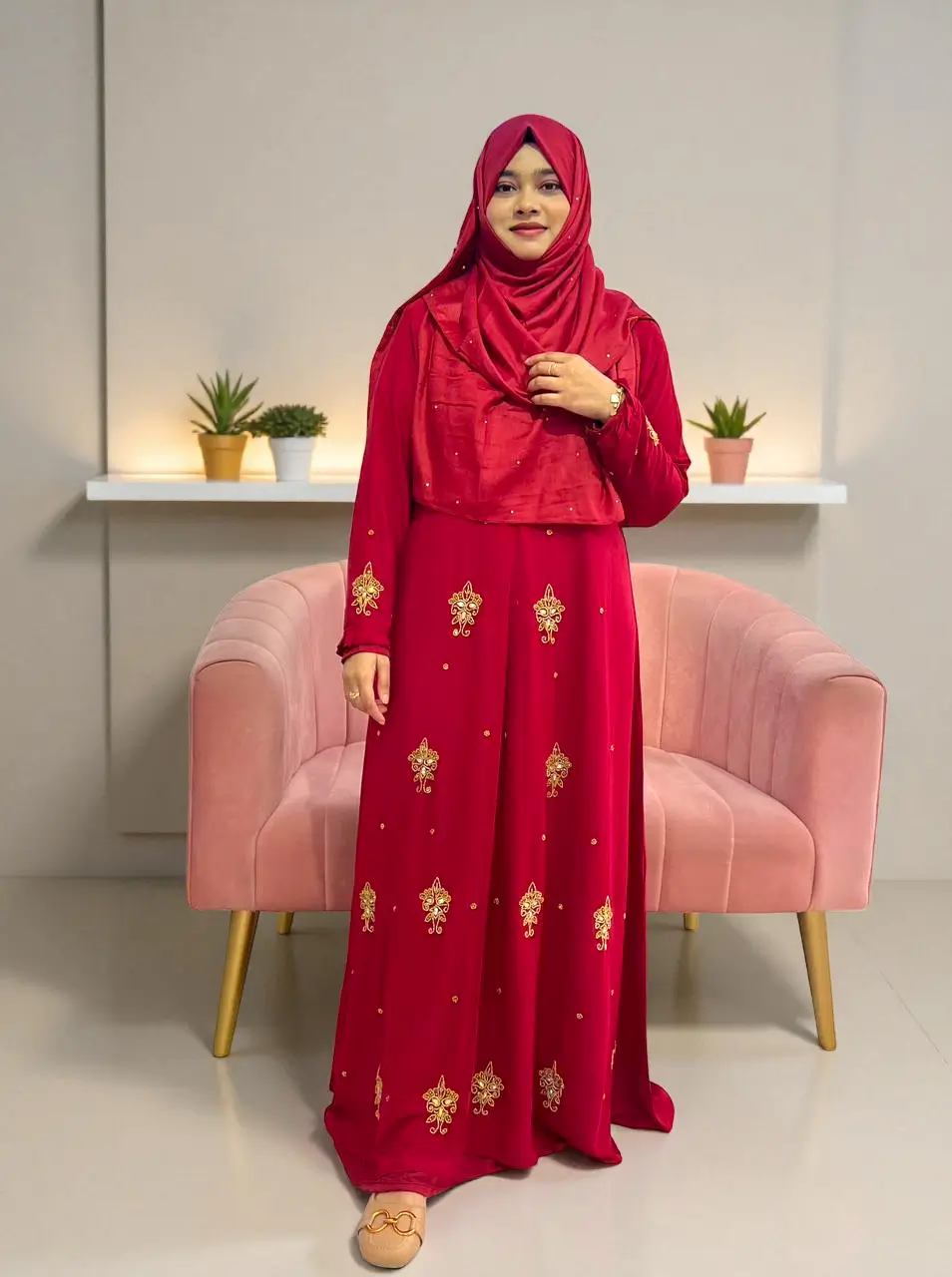 AMK 1400 অ-স্বচ্ছ কার্চুপি কিমোনো। নরম ডায়মন্ড জর্জেট দিয়ে তৈরি - Image 1