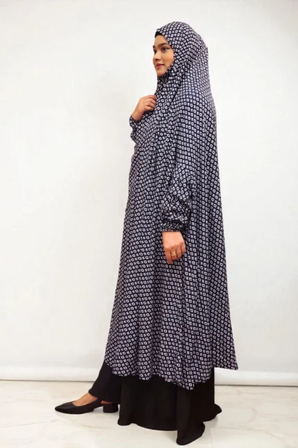 Cart - Abaya and Gown 1 Soft, Opaque Linen Salat Khimar, Free Size with Elastic Sleeves, Modest and Elegant Prayer Dress for Muslim Women.
