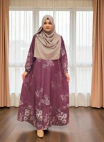 Summer friendly comfortable gown. made of dubai silk fabrics - Image 2